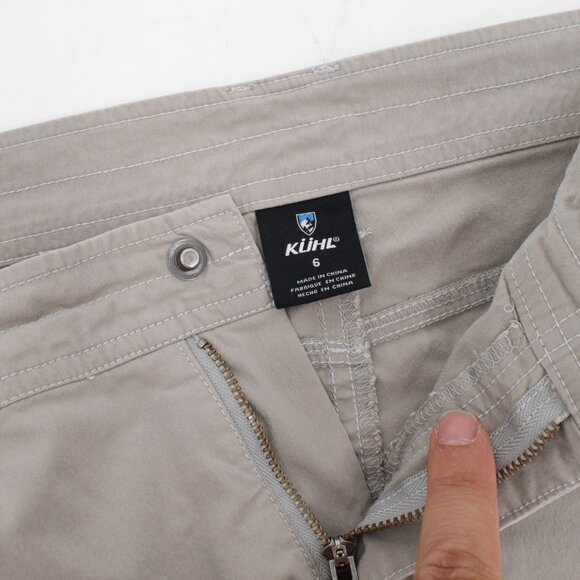 kuhl shorts Women's 6 outdoor gorpcore flat front cargo stretch nylon blend - Picture 11 of 12